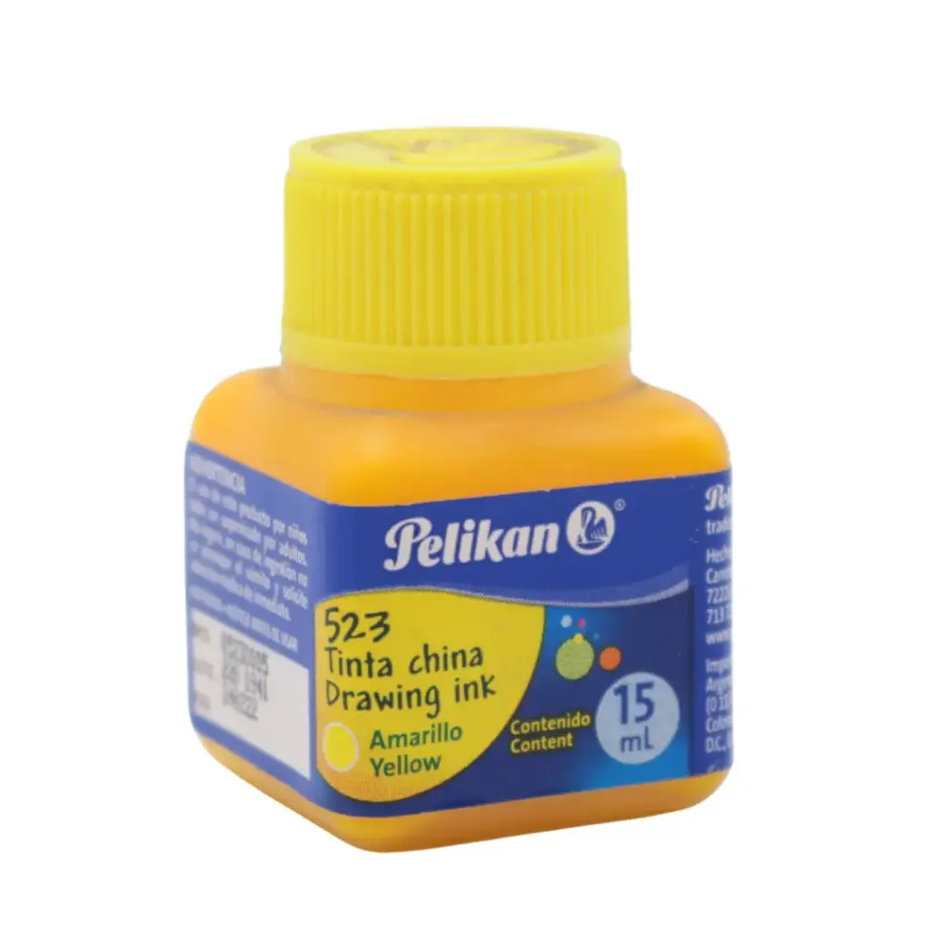 TINTA CHINA AMARILLA 15ML PELIKAN 523