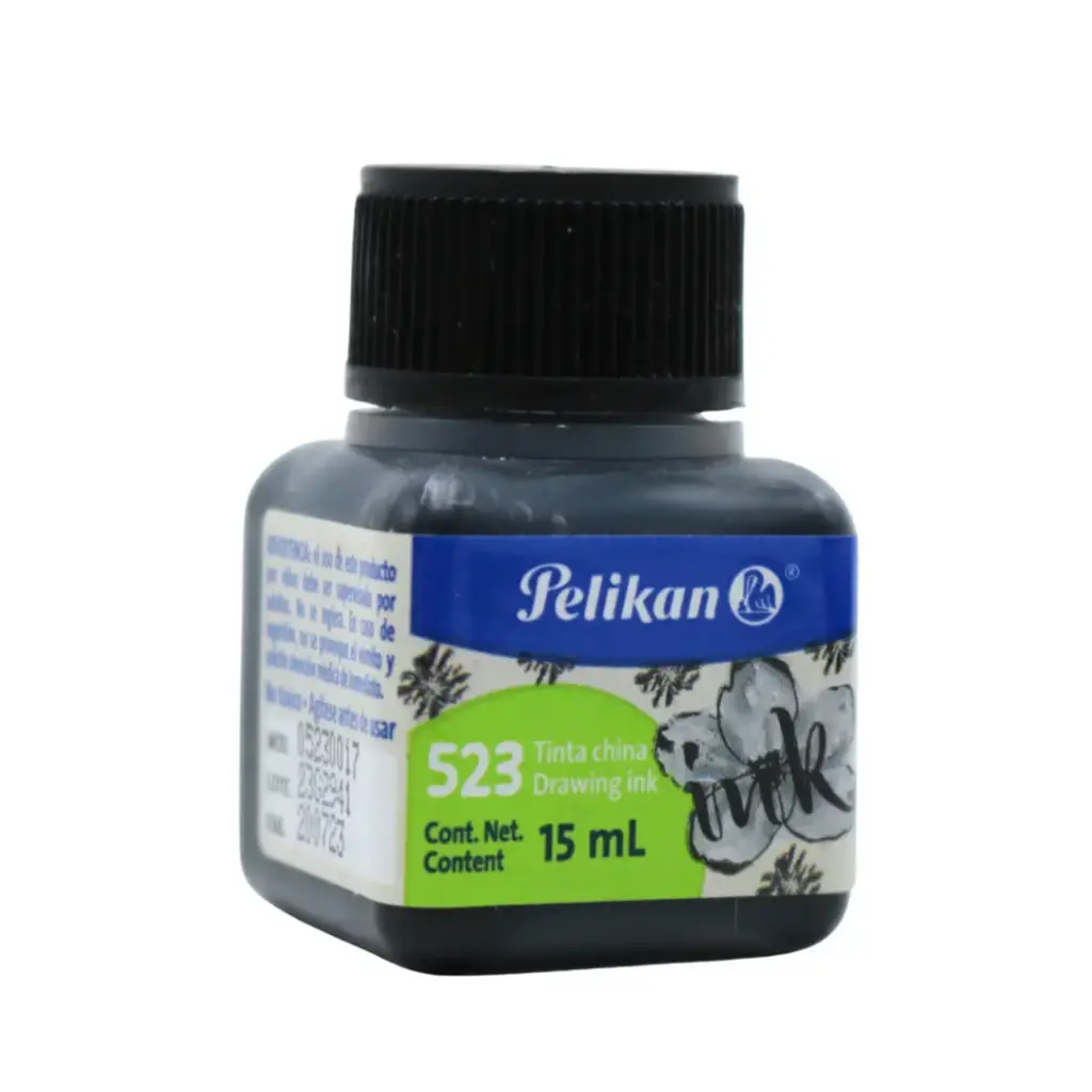 [7501015200926] TINTA CHINA NEGRO 15ML PELIKAN 523