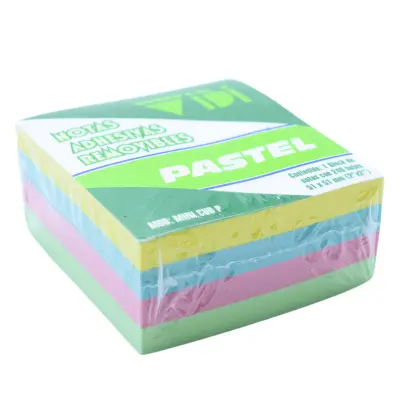 [7502268250485] NOTAS ADHESIVAS 2X2 PASTEL 250H VIDI