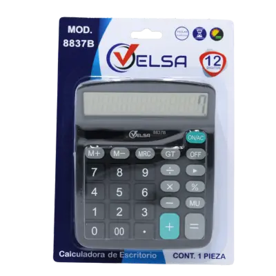 [7512149782622] CALCULADORA DE ESCRITORIO 12 DIG. VELSA 8837B