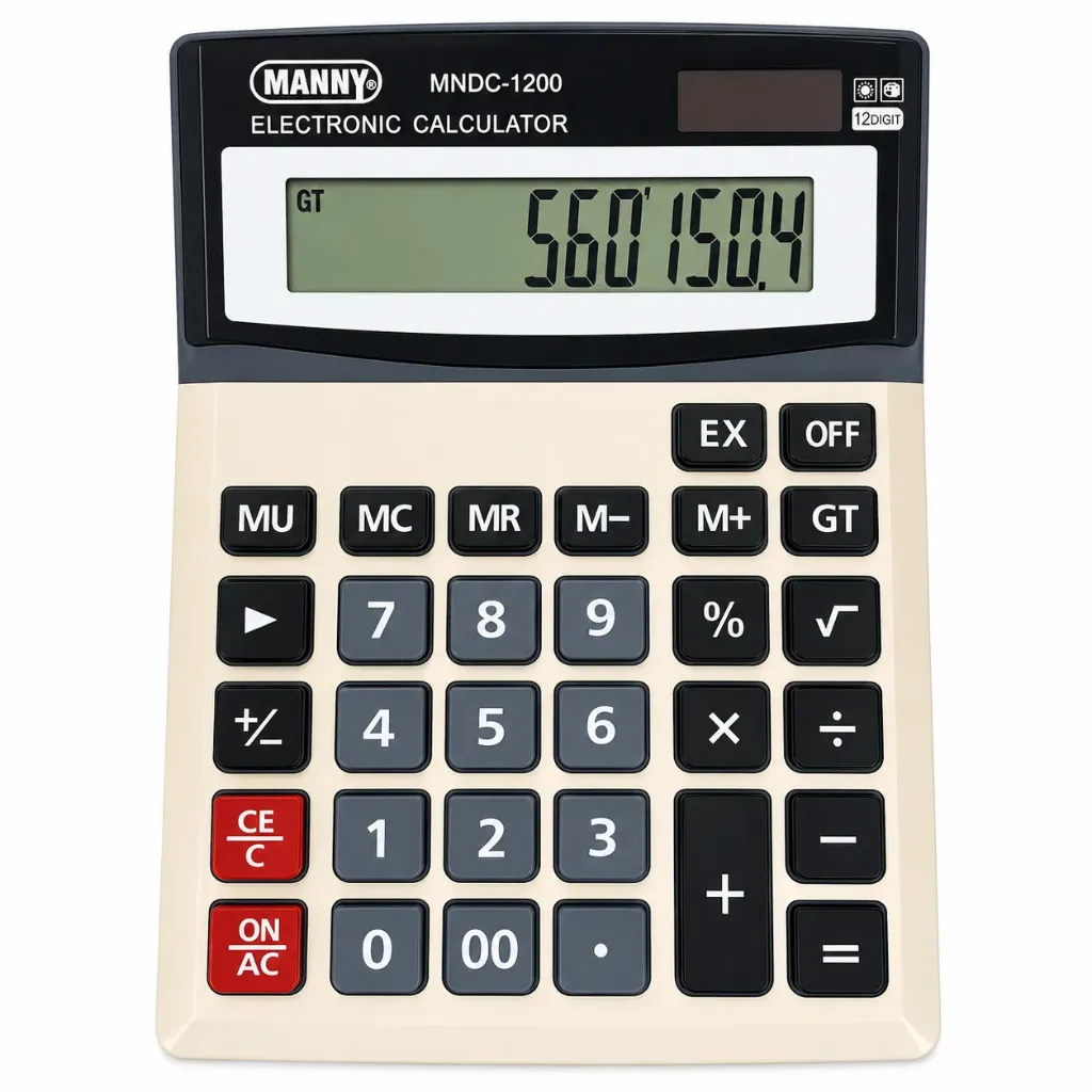 CALCULADORA ESCRITORIO 12DIG MANNY MNDC-1200