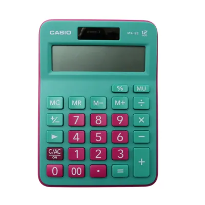 CALCULADORA ESCRITORIO CASIO MX-12B-GNRD VERDE