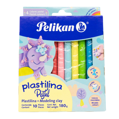 PLASTILINA C10 PASTEL PELIKAN