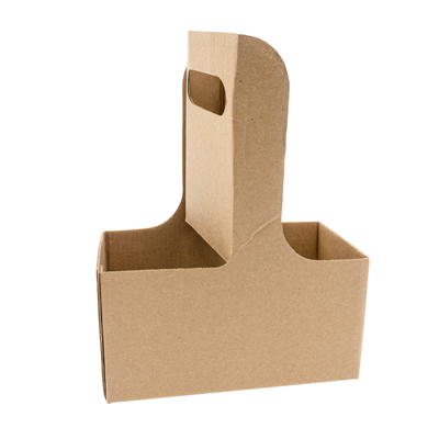 CAJA CARTON PORTAVASO DOBLE 18X15X8 KRAFT BOX