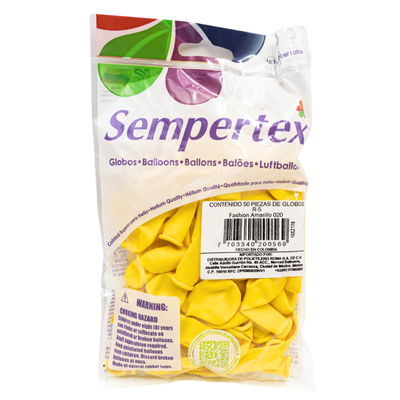 GLOBOS SEMPERTEX 5 FASHION AMARILLO C50