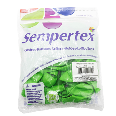 GLOBOS SEMPERTEX 9 FASHION VERDE LIMA C50