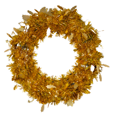 NAVI CORONA C/HOJAS ORO MATIZADA 50CM 673503