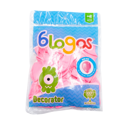 GLOBOS 9 ROSA BEBE C50 BLOGOS