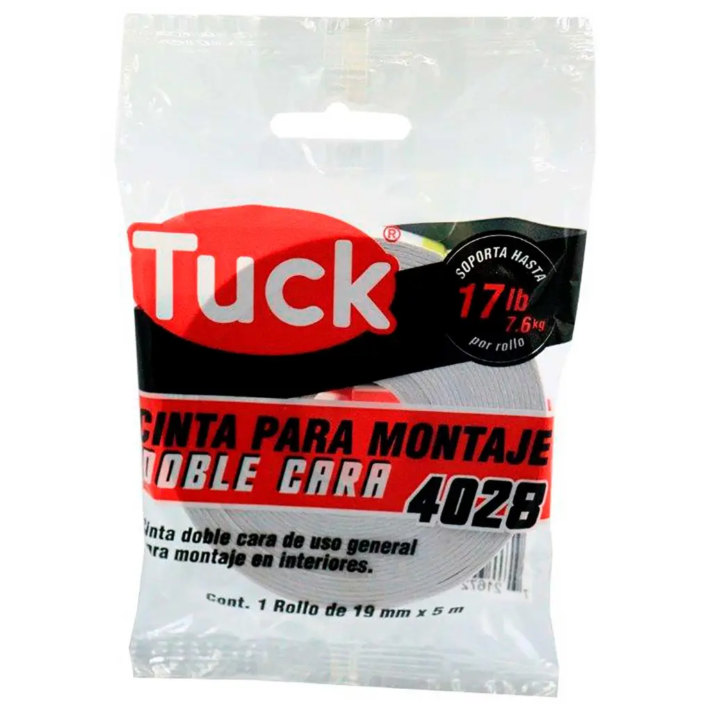 CINTA DOBLE CAPA ESPUMA .19X5M TUK 4028