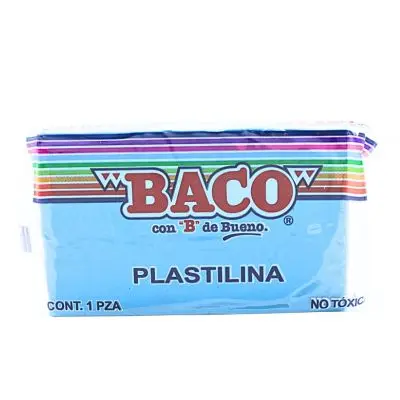 [7501174965261] PLASTILINA 180GR AZUL CLARO BACO 57