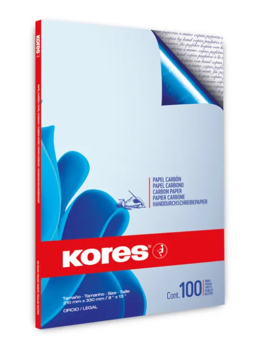 [9023800784780] PAPEL CARBON CARTA AZUL KORES C100