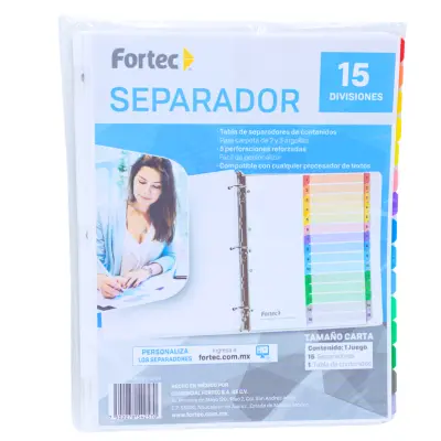 [7502278542570] SEPARADOR 15 DIVISIONES FORTEC