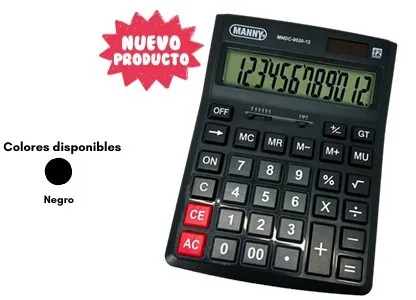 CALCULADORA ESCRITORIO 12DIG MANNY MNDC-9020-12