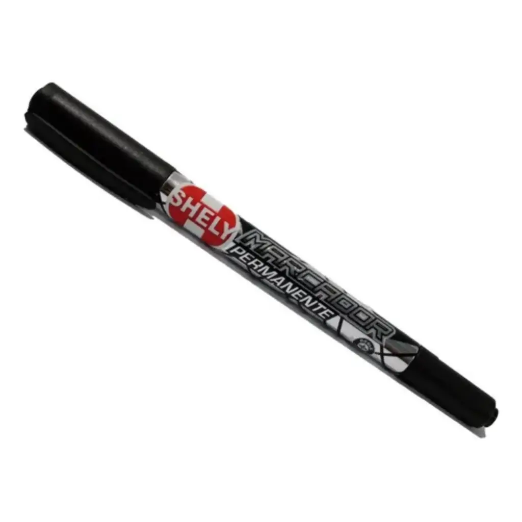 MARCADOR PERMANENTE FINO DUO NEGRO SHELY ZW630