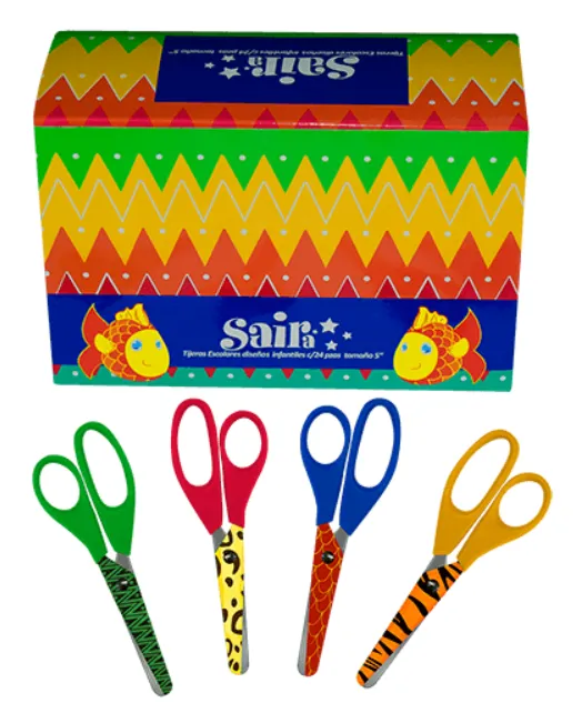 [7506348401026] TIJERA ESCOLAR 5" DISEÑOS SAIRA TJ-013