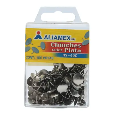 [7502224101134AS40C] CHINCHETAS PLATA ALIAMEX AS-40C