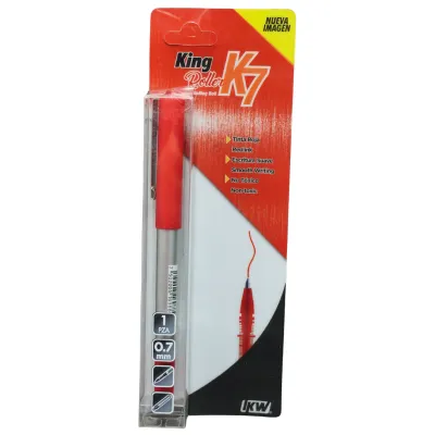 [7502005169087] BLISTER PLUMA IKW FINO 0.7MM ROJO ROLLER K7 908