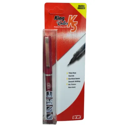 [7502005169117] BLISTER PLUMA IKW FINO 0.5MM ROJO ROLLER K5 911