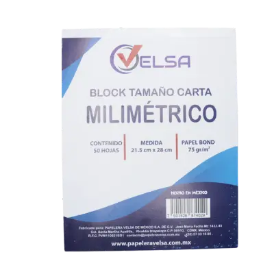 BLOCK MILIMETRICO 50H VELSA