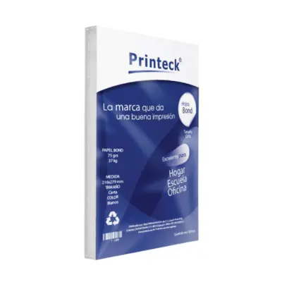 HOJA BLANCA CARTA C100 75GR PRINTECK