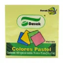 NOTAS ADHESIVAS 3X3 PASTEL 400H DEVEK PNO1004