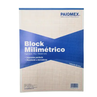 BLOCK MILIMETRICO 50H CARTA PAIOMX