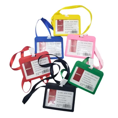 [GA004X] PORTAGAFETE PLASTICO HILO 85X54MM OSCUROS C/6 GA004X