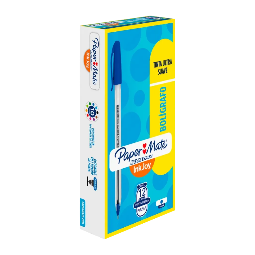 [7703486035315] PAQ PLUMA PAPERMATE KILOMETRICO AZUL C12