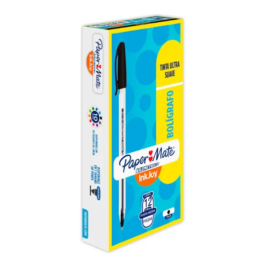 [7703486035339] PAQ PLUMA PAPERMATE KILOMETRICO NEGRO C12