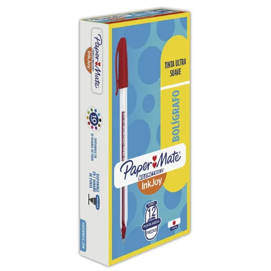 [7703486035322] PAQ PLUMA PAPERMATE KILOMETRICO ROJO C12