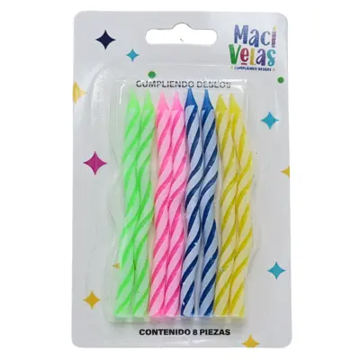 VELA MACI CARAMELO ESPAGUETI C8 MULTICOLOR ZSWQX47