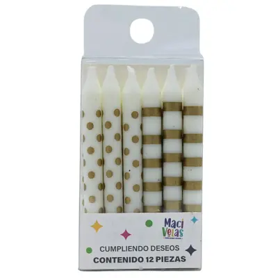 VELA MACI PUNTOS&LINEAS C12 ORO GGYS53