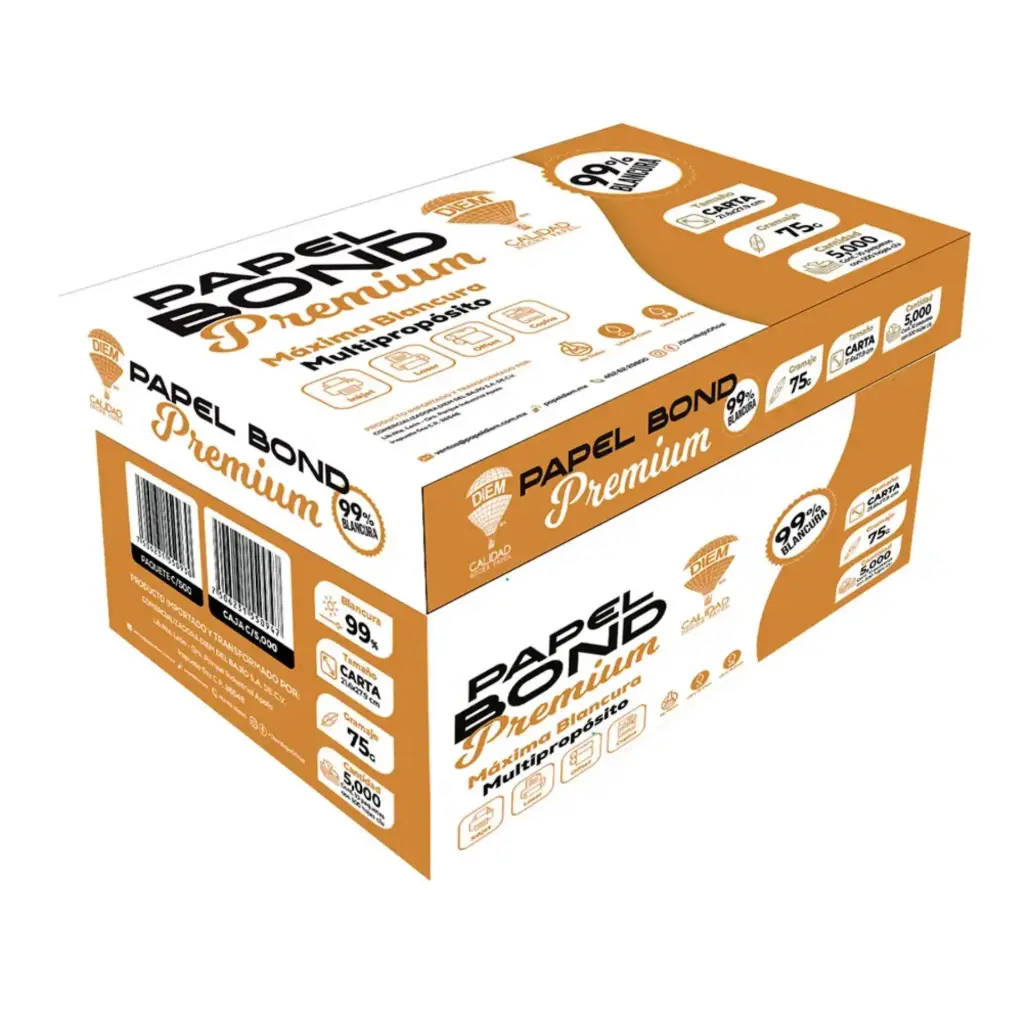 CAJA HOJA BLANCA CARTA C5000 DIEM 75GR 99% BLANCURA