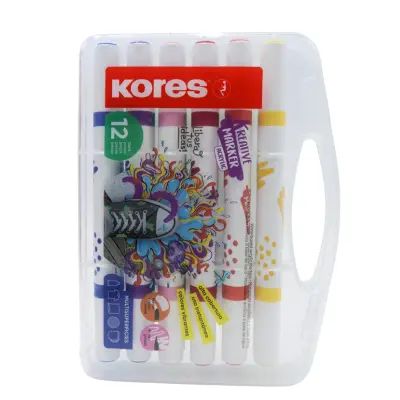 [9023800231222] KORES MARCADOR ACRILICO DUO CASE 12PZS 