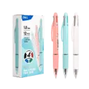 PLUMA 4 COLORES 1.0MM C12 DELI Q181