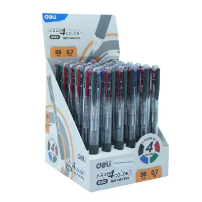 [6941798423333] PLUMA 4 COLORES 0.7MM C36 DELI Q182
