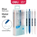 BOLIGRAFO RETRACTIL GEL AZUL 0.5MM C12 DELI G86-BL
