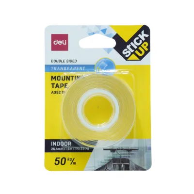 CINTA ADHESIVA TRANSPARENTE 25.4MMX1.5M DELI A35201