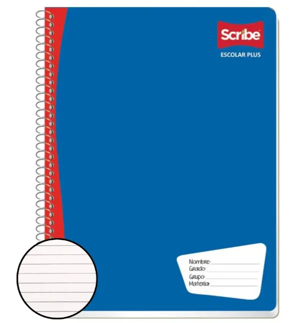 CAJA CUADERNO PROF ESPIRAL 100H PLUS RAYA SCRIBE c/36