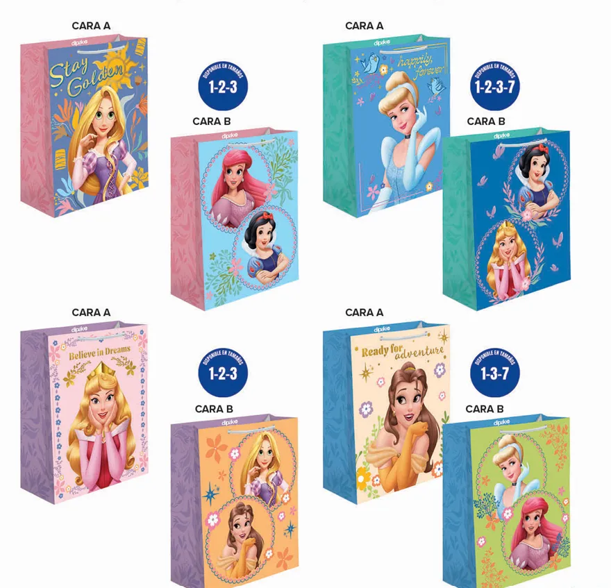 BOLSA DE REGALO PRINCESAS C/10 DIPAK (CHICA)