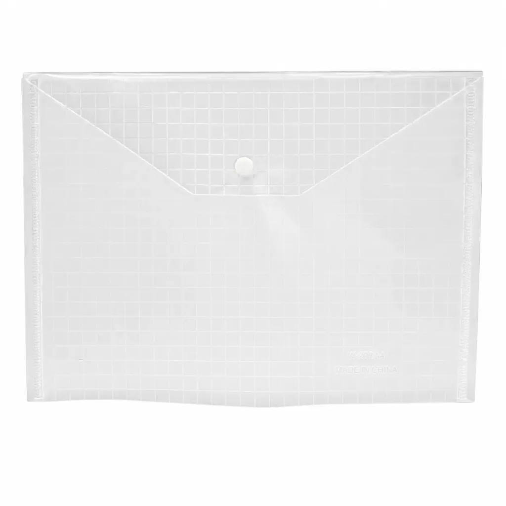 SOBRE PLASTICO OFICIO TRANSPARENTE CON BROCHE VIDI