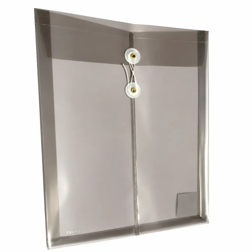 SOBRE PLASTICO CARTA C12 HUMO TRANSPARENTE CON HILO VERTICAL VIDI