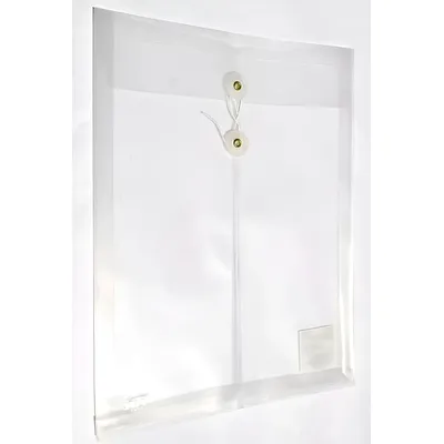 SOBRE PLASTICO CARTA C12 TRANSPARENTE CON HILO VERTICAL VIDI