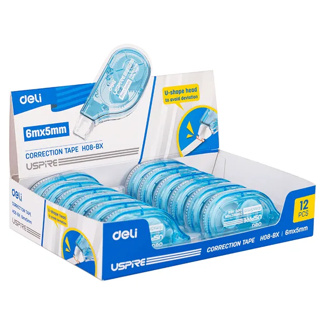 [6973504002327] CORRECTOR CINTA 5MM X 6M C12 DELI EH08-BX