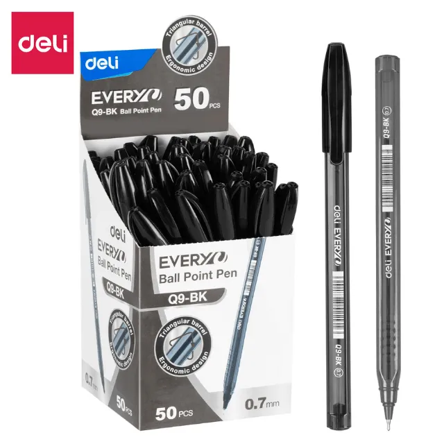 [6941798422954] BOLIGRAFO NEGRO 0.7MM C50 DELI Q9-BK