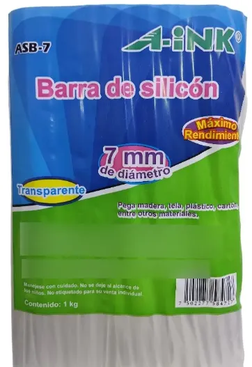 CAJA SILICON DELGADO LARGO 1 KG AINK ABS-7 10 KILOS