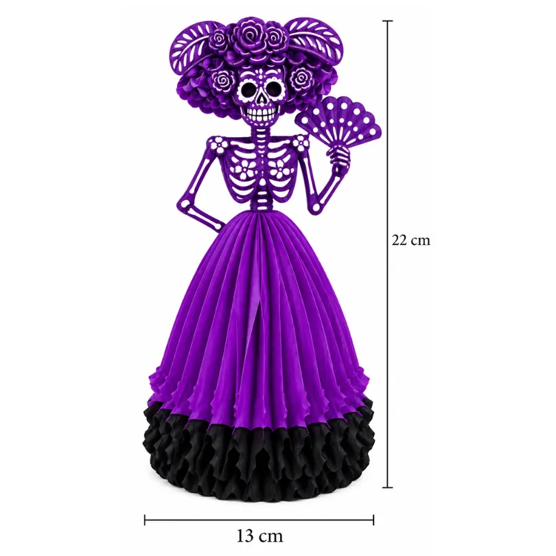 NOV CATRINA CON ABANICO BUGAMBILIA 22CM