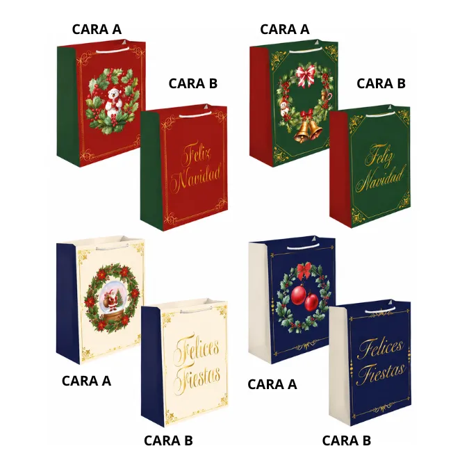 BOLSA DE REGALO NAVIDAD CORONAS