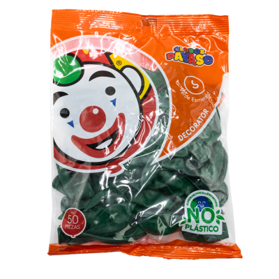 [7501060413883] GLOBOS 9 DECORATIVO VERDE ESMERALDA C50 PAYASO